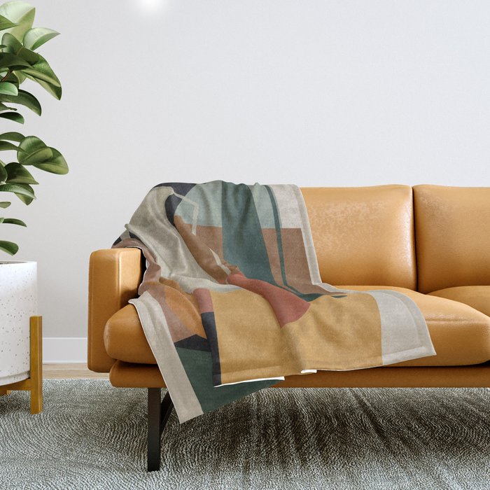 Abstract Art Vases 4 Throw Blanket Gallery Image 1