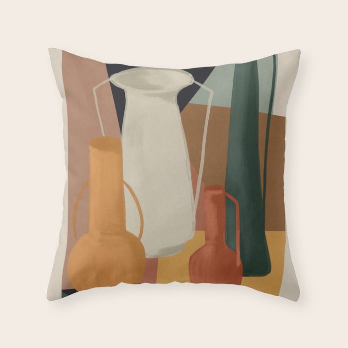 Abstract Art Vases 4 Throw Pillow Gallery Image 6