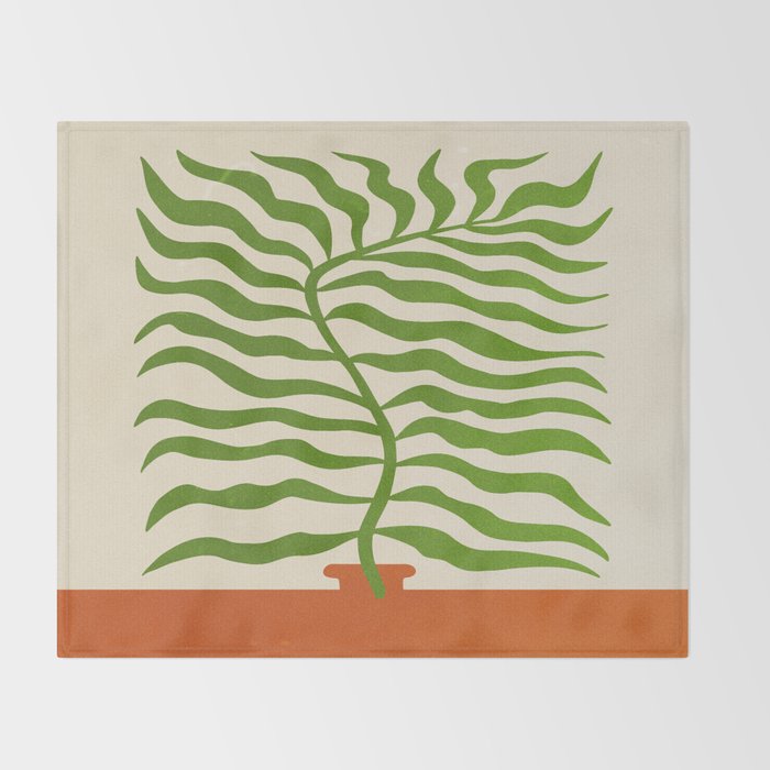 Wild Leaves II: Matisse Edition Throw Blanket Gallery Image 2