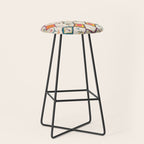 Traditional Vintage Moroccan Berber rug Stool Gallery Image 1