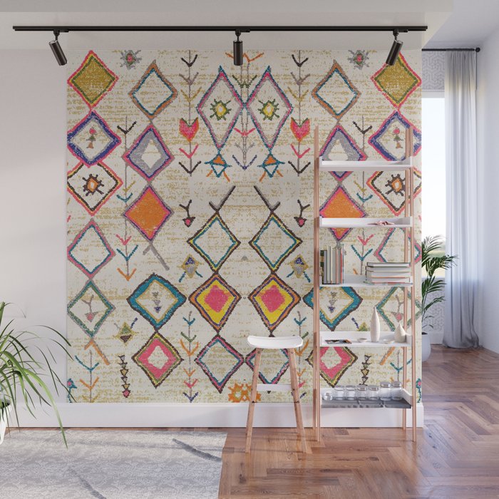 Traditional Vintage Moroccan Berber rug Wall Mural Gallery Image 1