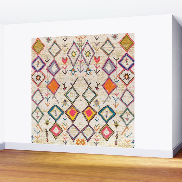 Traditional Vintage Moroccan Berber rug Wall Mural Gallery Image 2