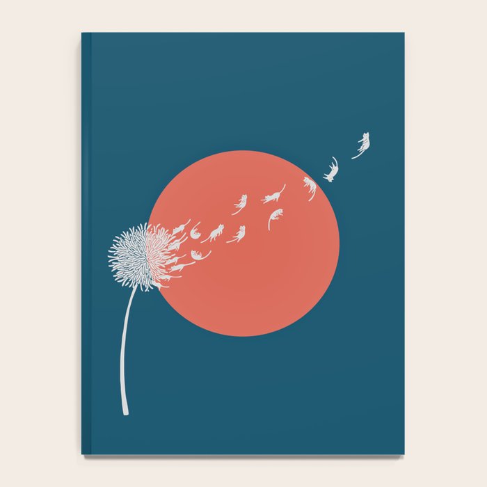 Cat and Plant 25: Cat Dandelion Notebook Gallery Image 4