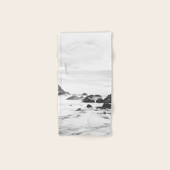 Big Sur Black and White Bath Towel Gallery Image 1