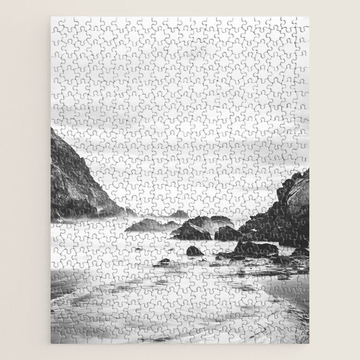 Big Sur Black and White Jigsaw Puzzle Gallery Image 1