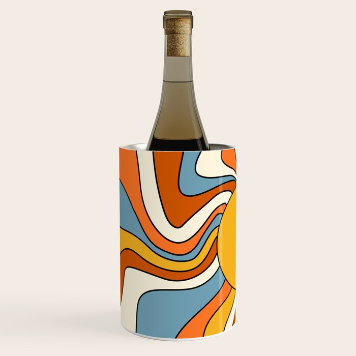 Retro Groovy Sun, 70s Print Wine Chiller Gallery Image 2
