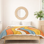 Retro Groovy Sun, 70s Print Duvet Cover Gallery Image 3