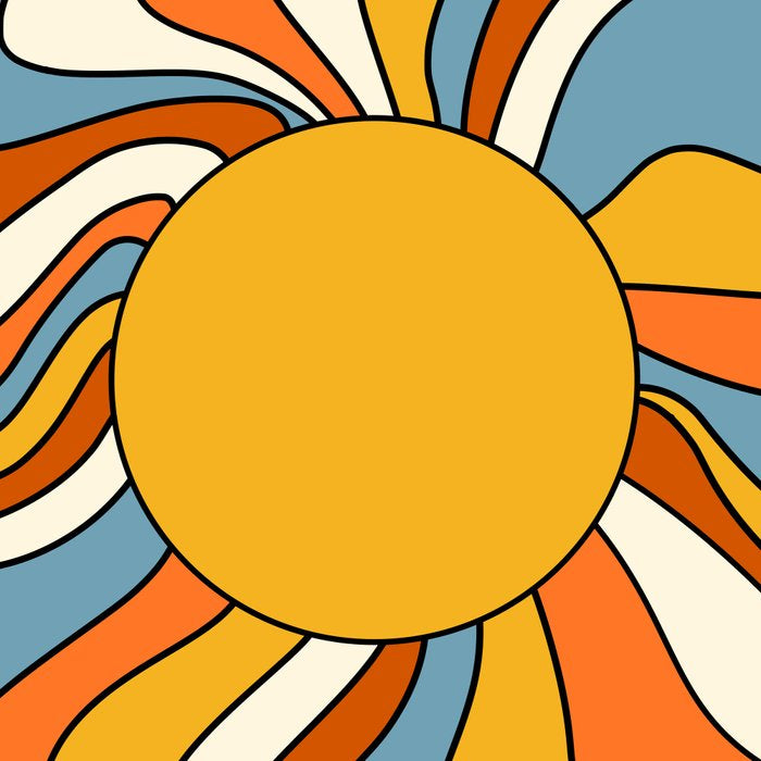 Retro Groovy Sun, 70s Print Coffee Mug Gallery Image 2