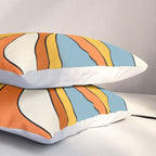 Retro Groovy Sun, 70s Print Pillow Sham Gallery Image 3