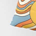 Retro Groovy Sun, 70s Print Pillow Sham Gallery Image 4