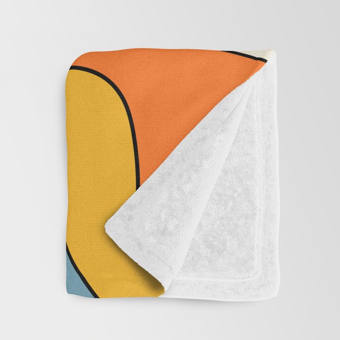 Retro Groovy Sun, 70s Print Throw Blanket Gallery Image 3