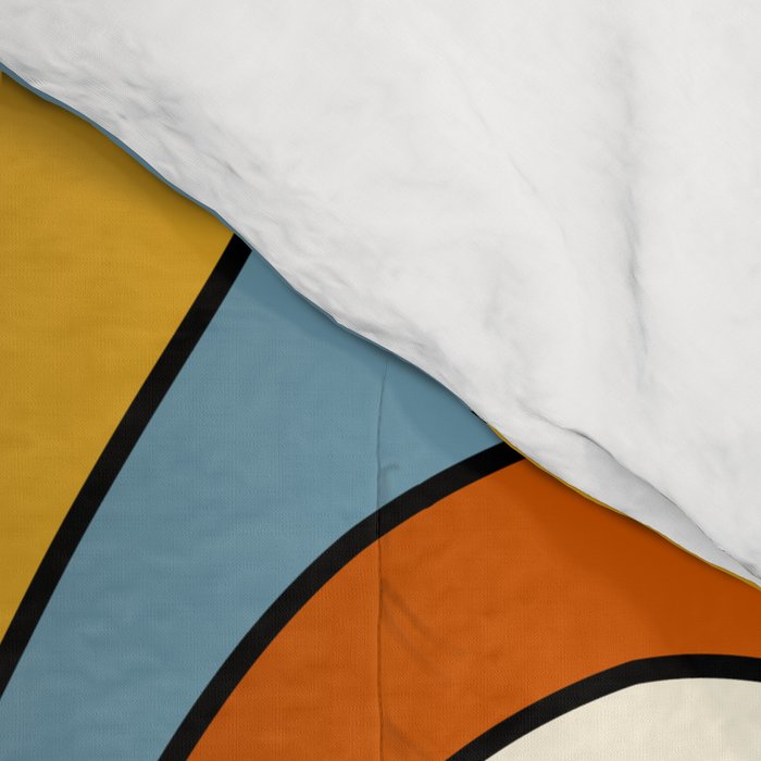 Retro Groovy Sun, 70s Print Comforter Gallery Image 4
