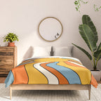 Retro Groovy Sun, 70s Print Comforter Gallery Image 3