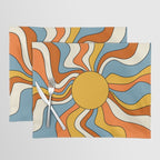 Retro Groovy Sun, 70s Print Placemat Gallery Image 1