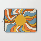 Retro Groovy Sun, 70s Print Laptop Sleeve Gallery Image 1