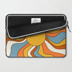 Retro Groovy Sun, 70s Print Laptop Sleeve Gallery Image 2