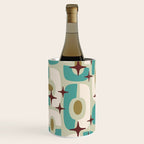 Mid Century Modern Atomic Googie Decor 144 Turquoise and Gold Wine Chiller Gallery Image 2
