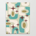 Mid Century Modern Atomic Googie Decor 144 Turquoise and Gold Notebook Gallery Image 4