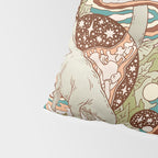 Jurassic Portal | Retro Rainbow Palette | Dinosaur Science Fiction Art Pillow Sham Gallery Image 4