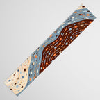 The Little Things Always_Abstract Line Art Drawing_Eclectic Bohemian Pattern Texture Shapes Table Runner Gallery Image 3