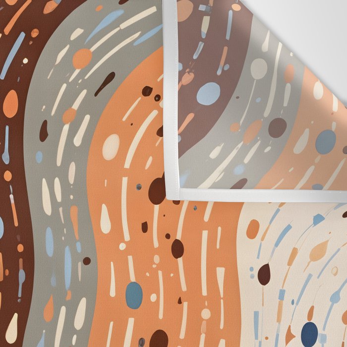 The Little Things Always_Abstract Line Art Drawing_Eclectic Bohemian Pattern Texture Shapes Wall Tapestry Gallery Image 3