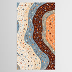 The Little Things Always_Abstract Line Art Drawing_Eclectic Bohemian Pattern Texture Shapes Tablecloth Gallery Image 2