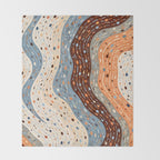 The Little Things Always_Abstract Line Art Drawing_Eclectic Bohemian Pattern Texture Shapes Throw Blanket Gallery Image 2