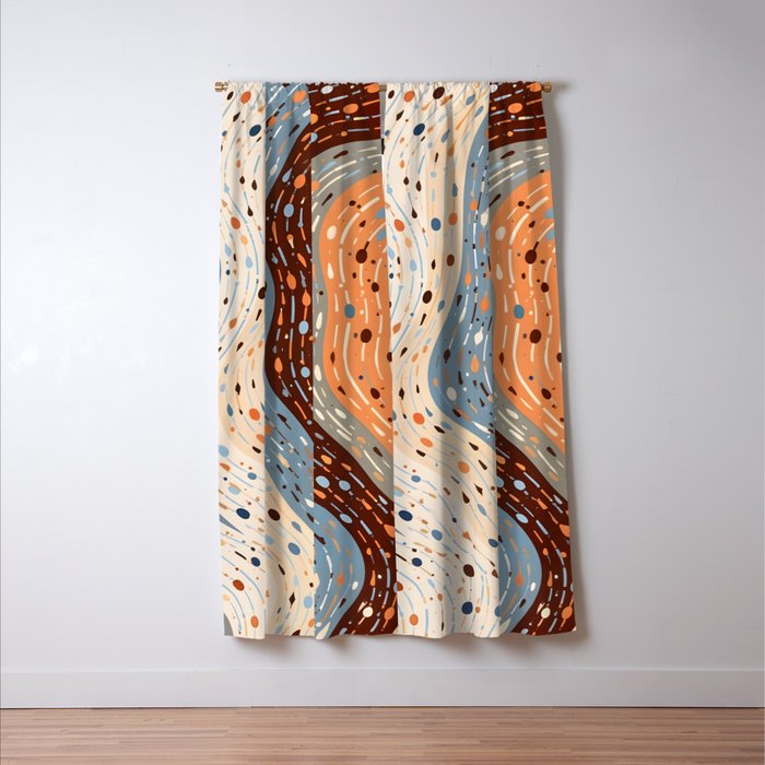 The Little Things Always_Abstract Line Art Drawing_Eclectic Bohemian Pattern Texture Shapes Window Curtain Gallery Image 3