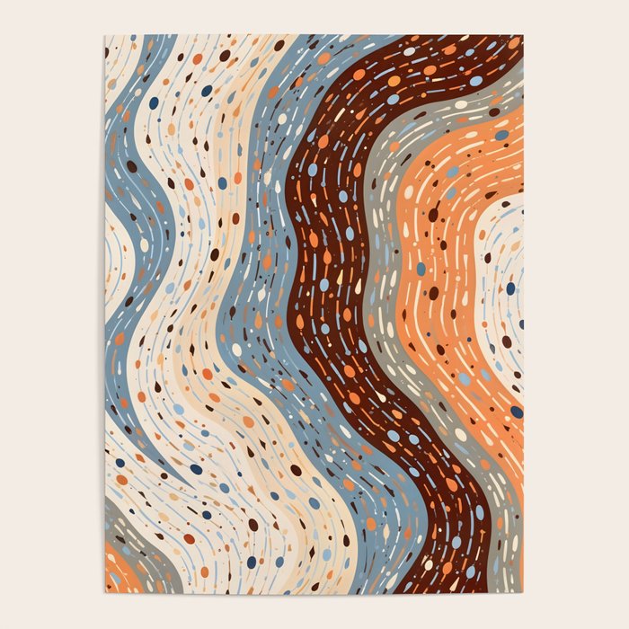 The Little Things Always_Abstract Line Art Drawing_Eclectic Bohemian Pattern Texture Shapes Poster Gallery Image 1