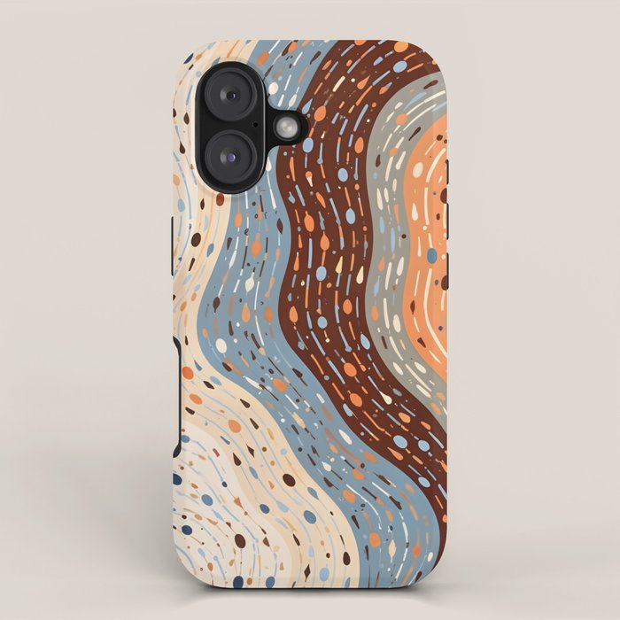 The Little Things Always_Abstract Line Art Drawing_Eclectic Bohemian Pattern Texture Shapes iPhone Case Gallery Image 1