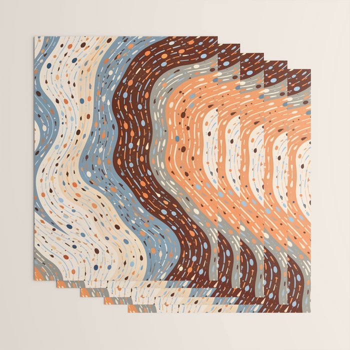 The Little Things Always_Abstract Line Art Drawing_Eclectic Bohemian Pattern Texture Shapes Wrapping Paper Gallery Image 3