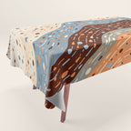 The Little Things Always_Abstract Line Art Drawing_Eclectic Bohemian Pattern Texture Shapes Tablecloth Gallery Image 1