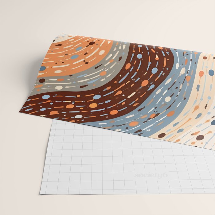 The Little Things Always_Abstract Line Art Drawing_Eclectic Bohemian Pattern Texture Shapes Wrapping Paper Gallery Image 2
