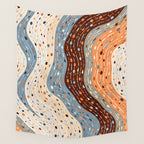 The Little Things Always_Abstract Line Art Drawing_Eclectic Bohemian Pattern Texture Shapes Wall Tapestry Gallery Image 4