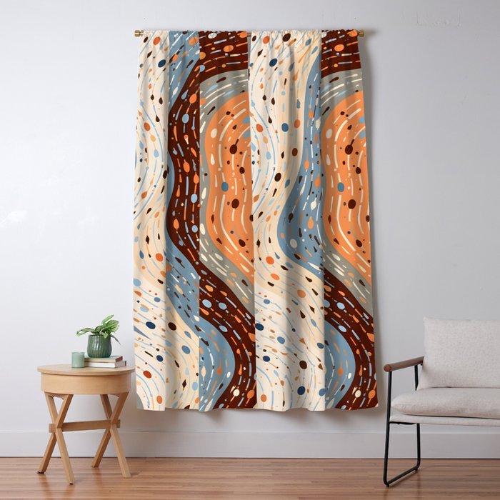 The Little Things Always_Abstract Line Art Drawing_Eclectic Bohemian Pattern Texture Shapes Window Curtain Gallery Image 5