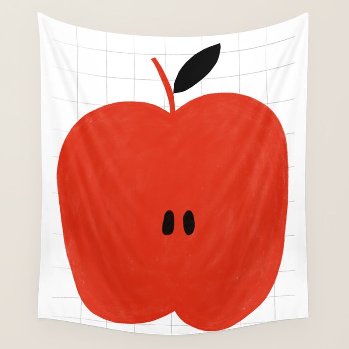 Minimal apple  Wall Tapestry Gallery Image 4