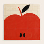 Minimal apple  Wood Wall Art Gallery Image 1