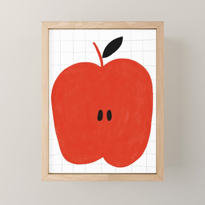 Minimal apple  Mini Art Print Gallery Image 1