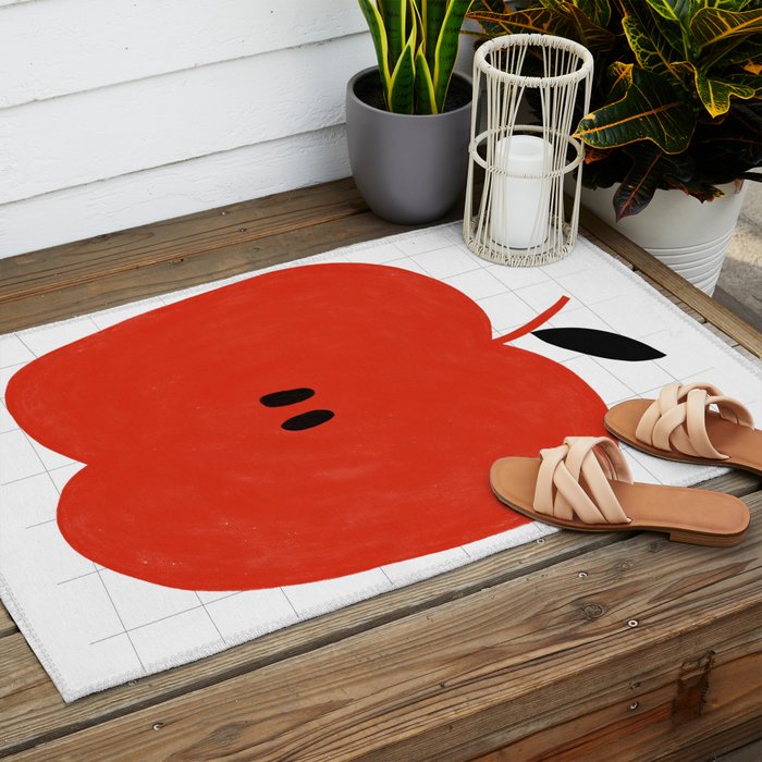 Minimal apple  Outdoor Rug Gallery Image 2