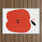 Minimal apple  Outdoor Rug Gallery Image 1