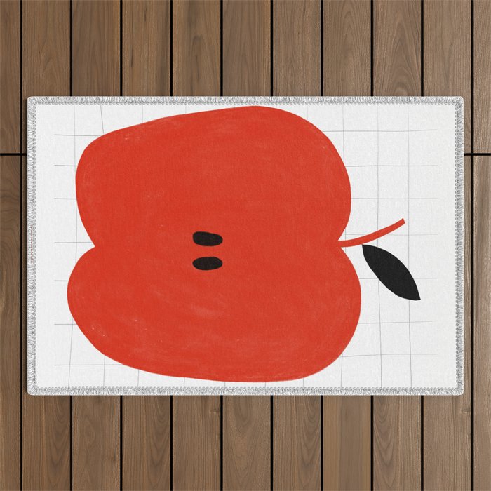 Minimal apple  Outdoor Rug Gallery Image 1