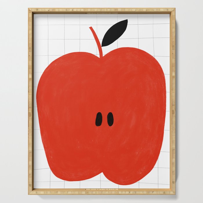 Minimal apple  Serving Tray Gallery Image 1