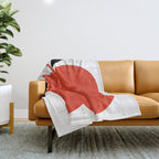 Minimal apple  Throw Blanket Gallery Image 1