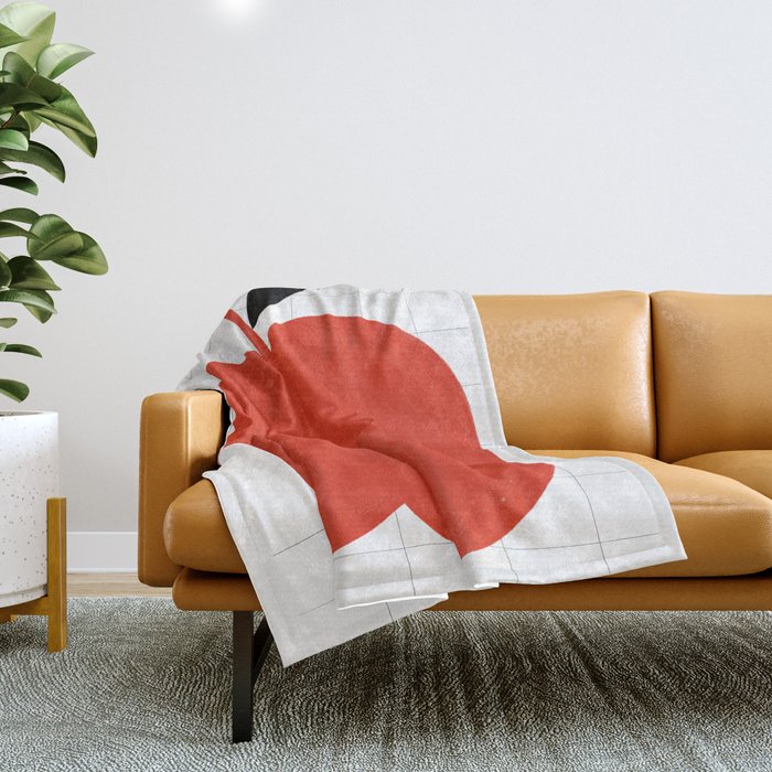 Minimal apple  Throw Blanket Gallery Image 1