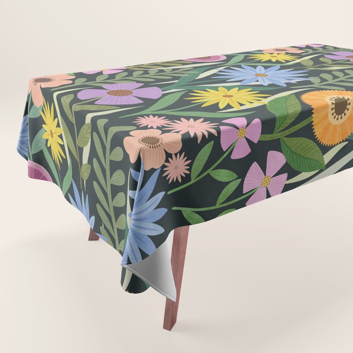 Wildflower Garden - Dark Tablecloth Gallery Image 1