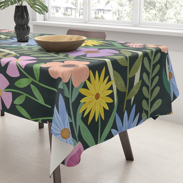 Wildflower Garden - Dark Tablecloth Gallery Image 3