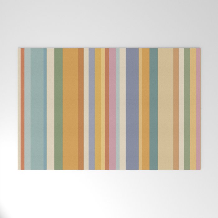 Classic Stripes VI - Vintage Pastel Welcome Mat Gallery Image 1
