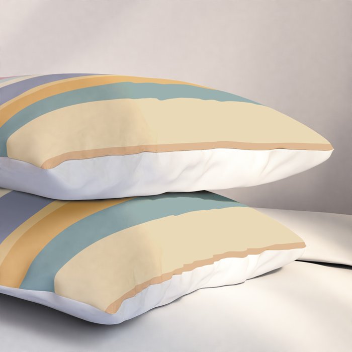 Classic Stripes VI - Vintage Pastel Pillow Sham Gallery Image 3