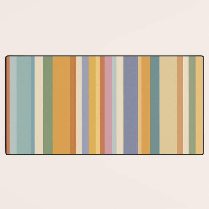 Classic Stripes VI - Vintage Pastel Desk Mat Gallery Image 3