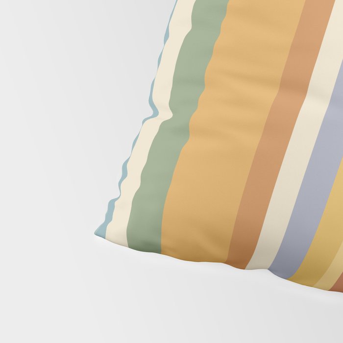 Classic Stripes VI - Vintage Pastel Pillow Sham Gallery Image 4